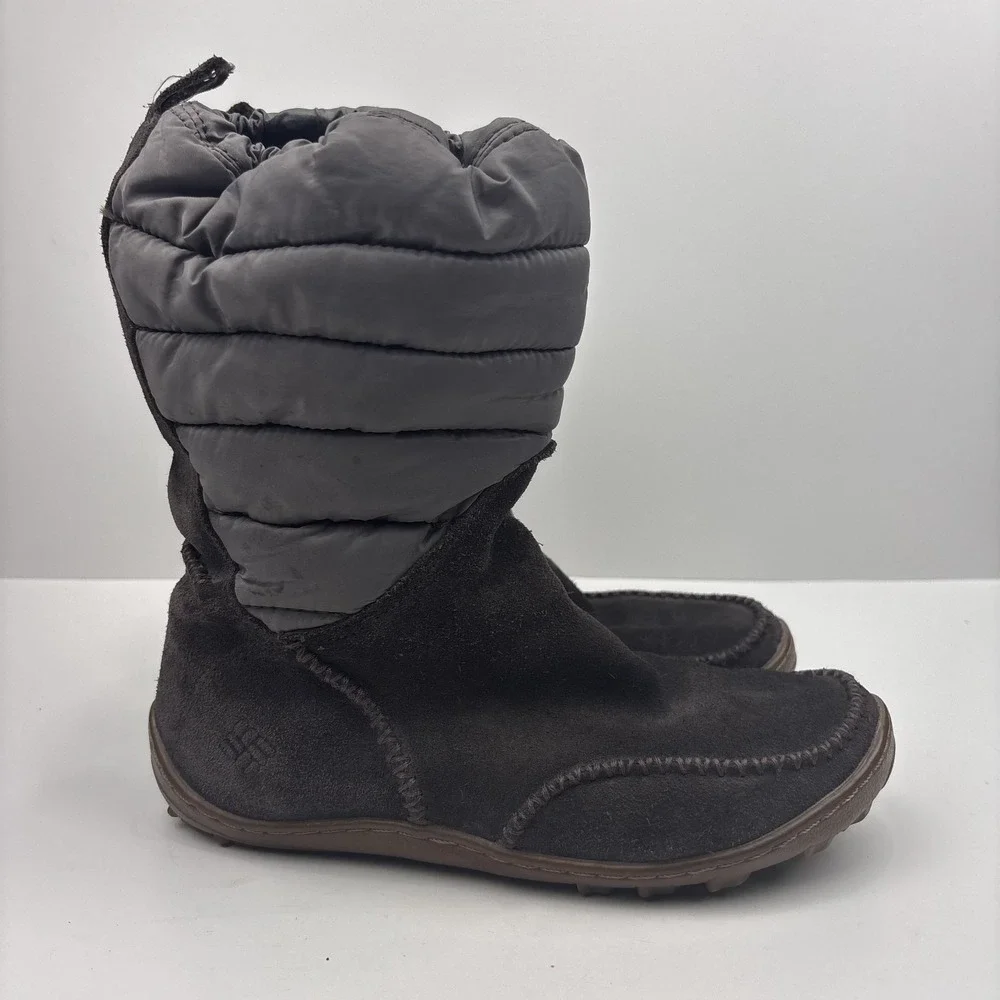 Columbia Minx Moccasin Women's US 7 Brown Waterproof Winter Boots BL1559-231